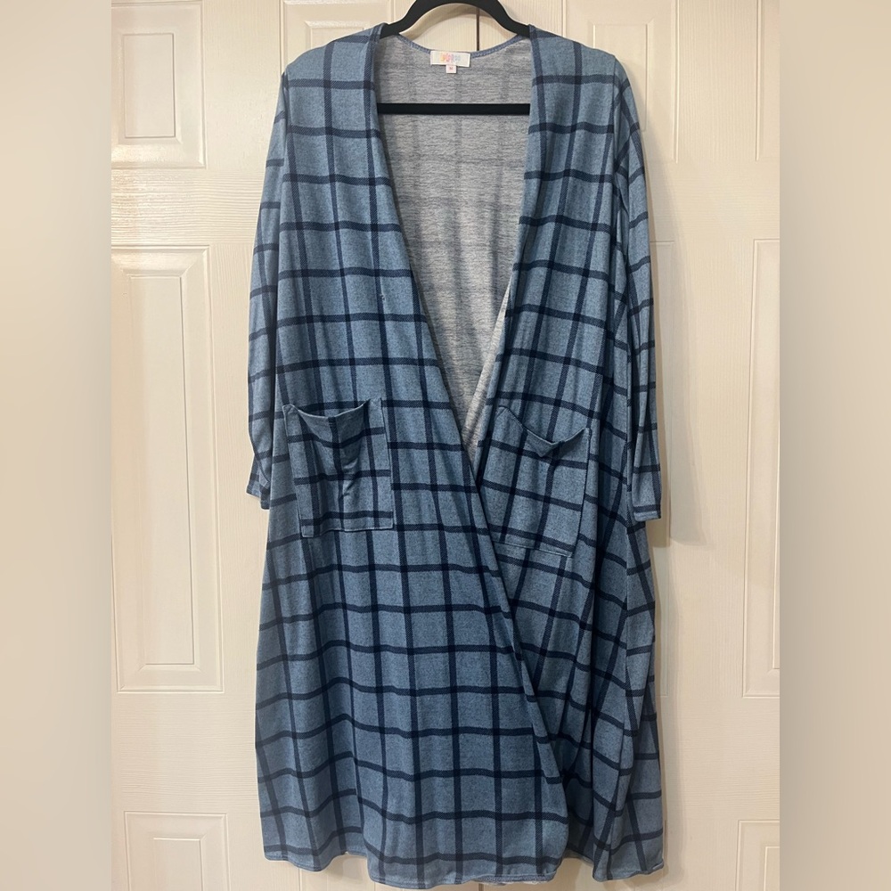 Medium knee length duster sweater